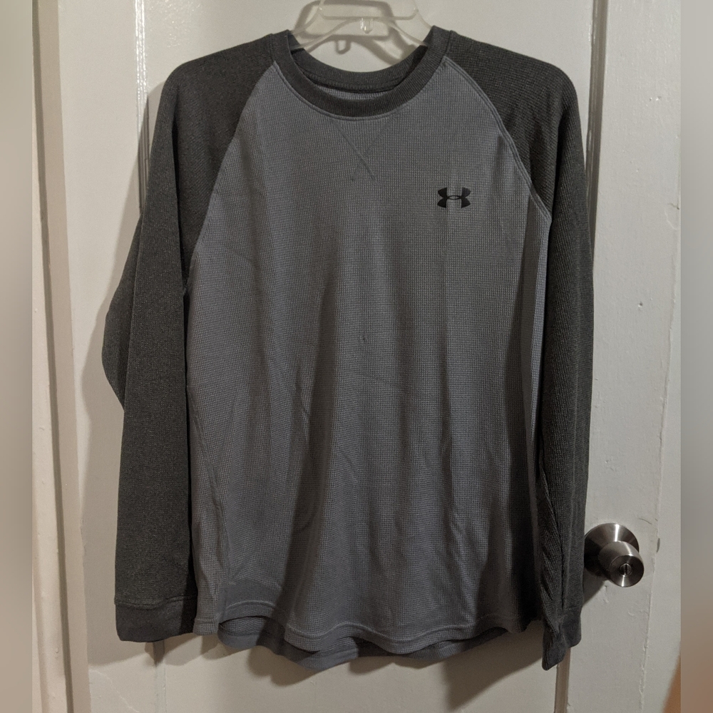 Under Armour Men's Two-Tone Gray Long Sleeve Loose Thermal XL